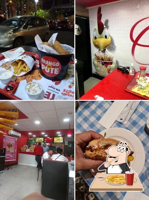 Peça cbatatas fritas francesas no Frango no Pote