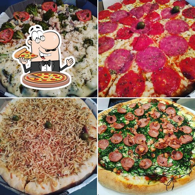 Escolha diferentes tipos de pizza