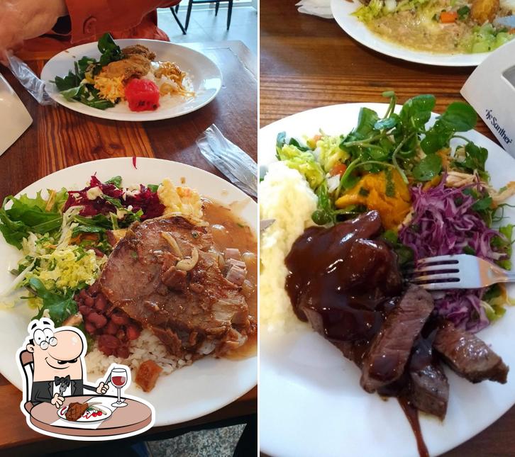 Prove refeições de carne no Restaurante Palácio