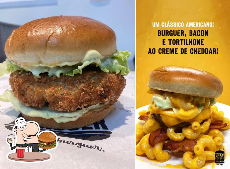 Delicie-se com um hambúrguer no Villa`s Barbecue Burguer