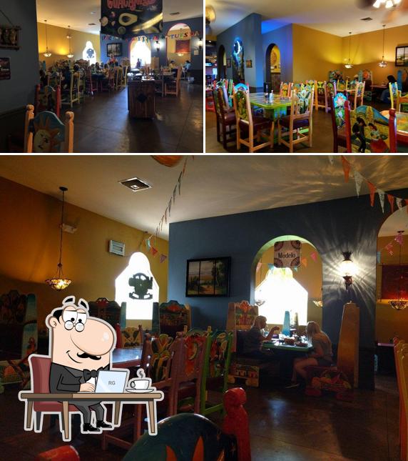 Take a seat at one of the tables at El Dorado Mexican Restaurant