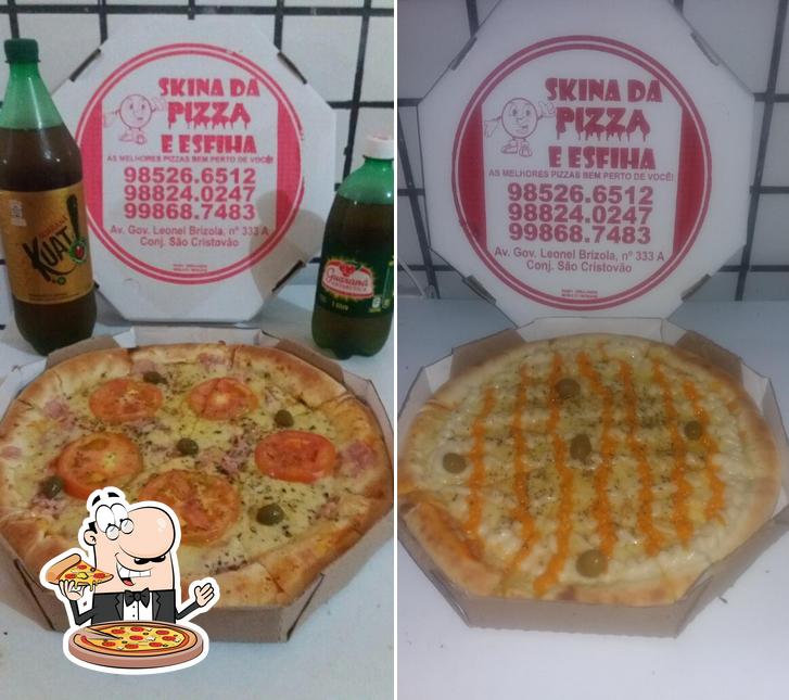 Escolha diferentes tipos de pizza