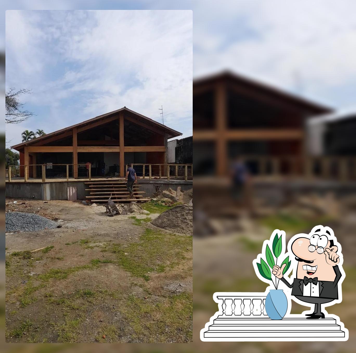 Você pode espairecer no na área externa do Fuego Restaurante