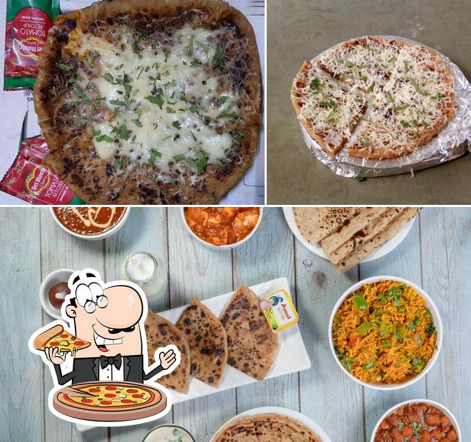 Pick pizza at Paratha World