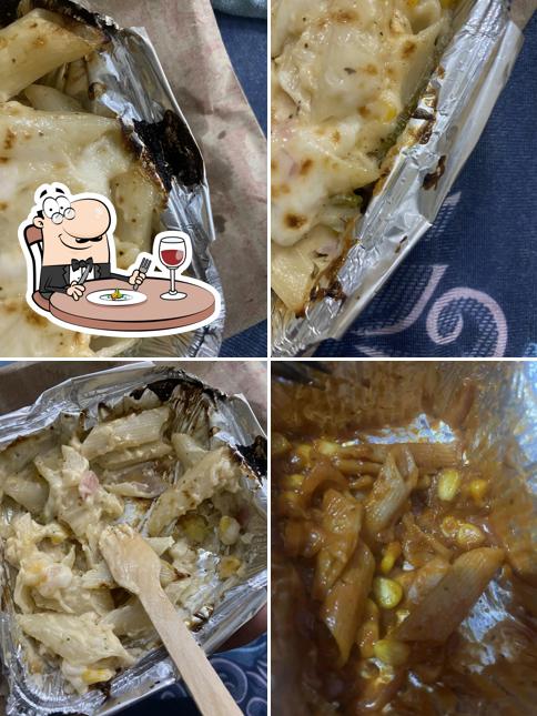 Meals at fire bake pizza