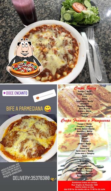 Experimente pizza no Doce Encanto