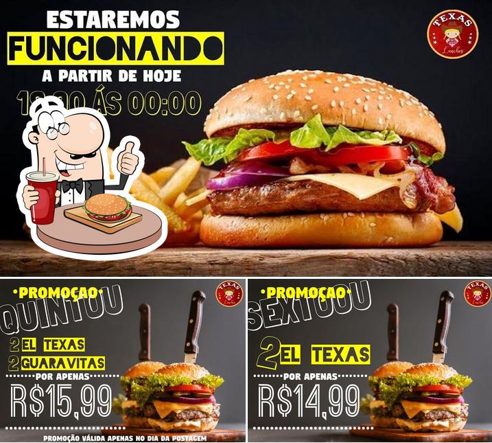 Delicie-se com um hambúrguer no Texas Lanches - (Mesquita)