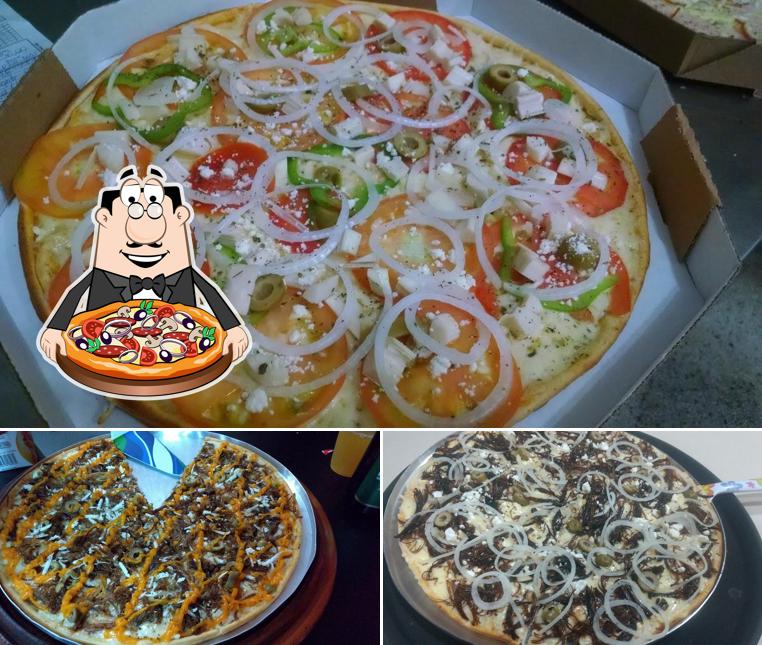 No Vegas Pizzaria Express - Vila Alzira, você pode provar pizza