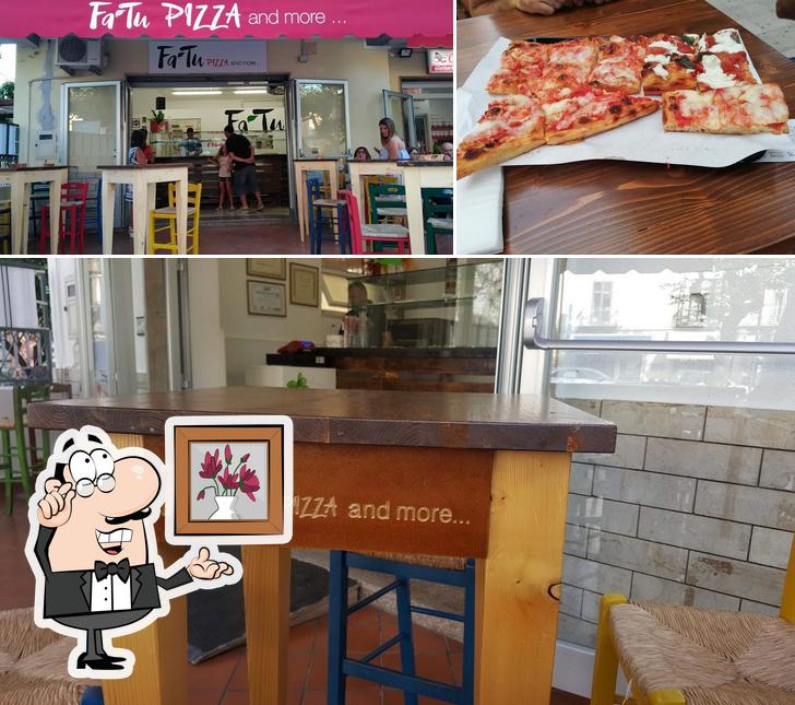 Dai un’occhiata alla foto che mostra la interni e pizza di Fà Tu pizza and more