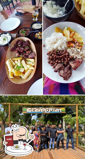 Confira a foto mostrando comida e exterior no Glenn Píer