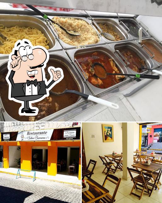 Entre diferentes coisas, interior e comida podem ser encontrados no Sabor Supremo