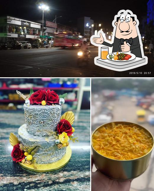 The image of food and exterior at Cafe Kulfi