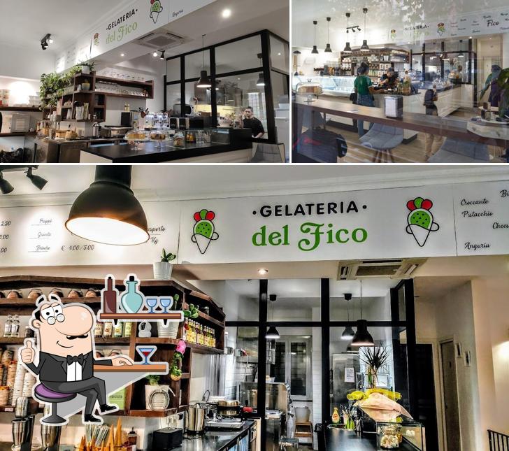 Gli interni di Gelateria del Fico