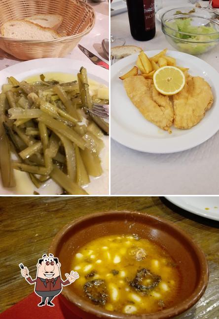 Food at Restaurante la Masía