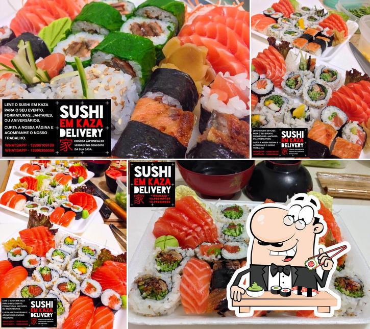 Peça diferentes opções de sushi