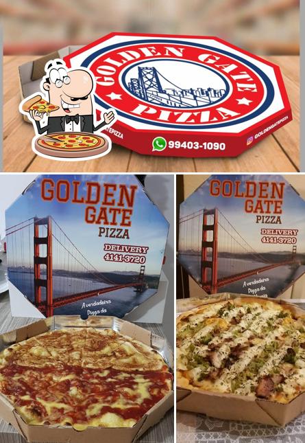 Consiga pizza no Golden Gate Pizza