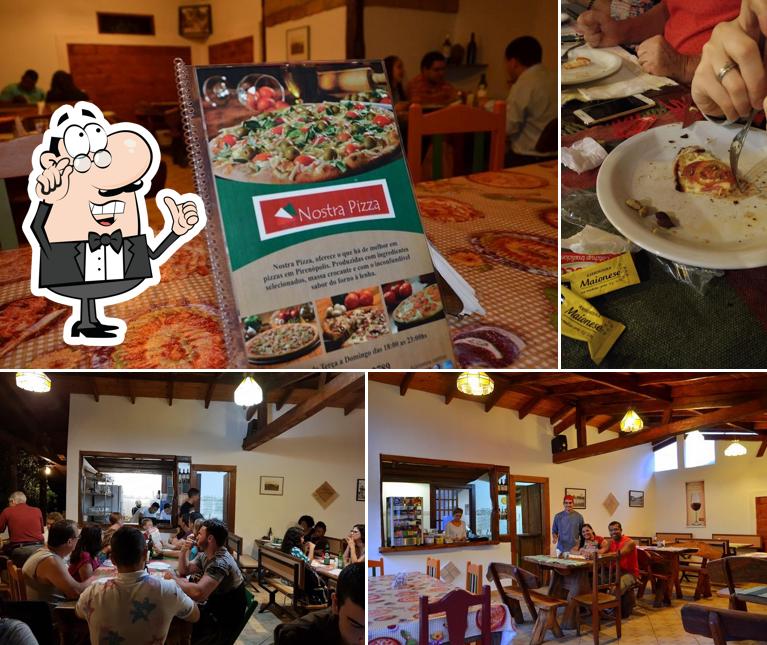 Veja imagens do interior do Nostra Pizza