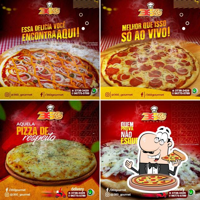 Escolha pizza no 360º Gourmet