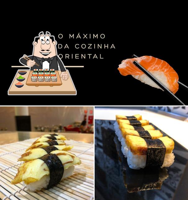 Prove diferentes opções de sushi