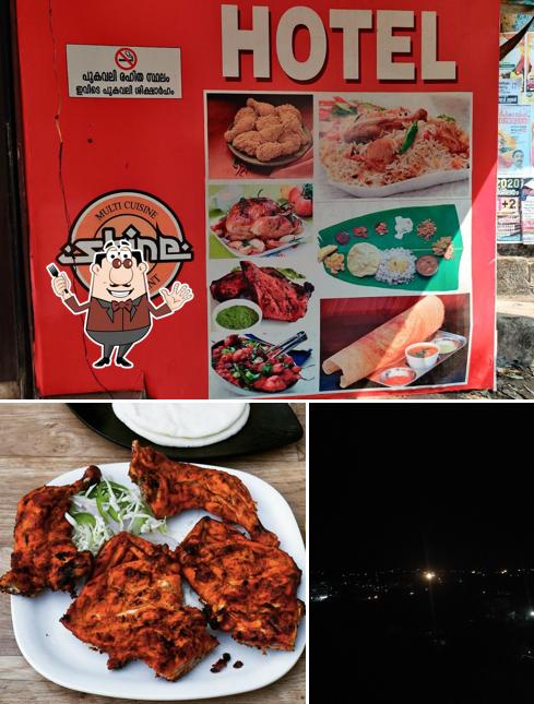 The picture of food and exterior at Shine Restaurant THAMARASSERY