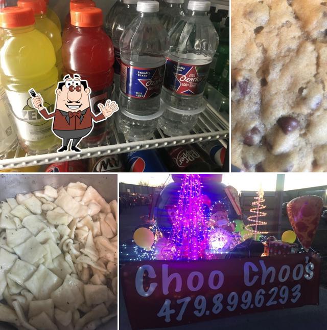 Comida en Choo Choo's Pizza, Fireworks, & More