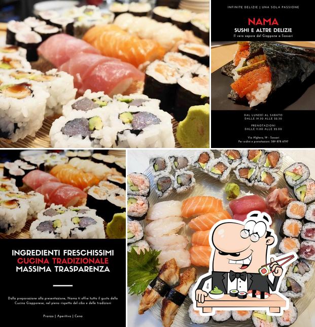 Ordina le varie opzioni di sushi