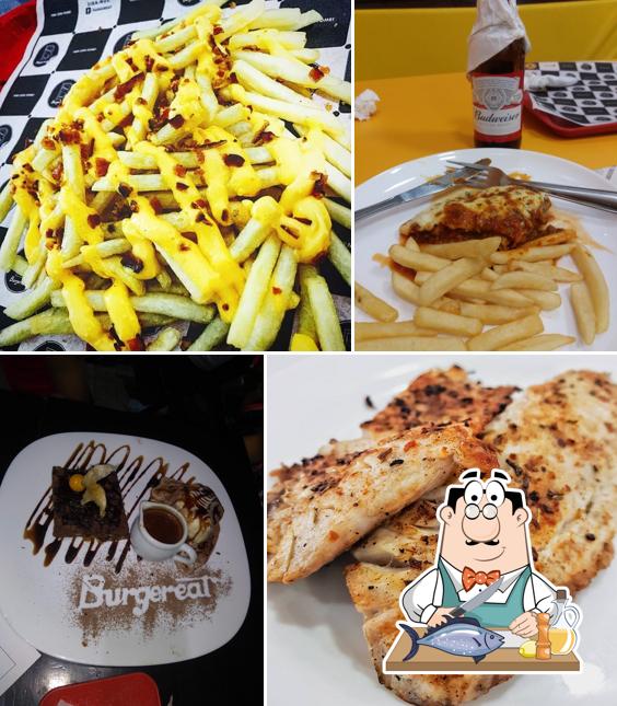 Salmão grelhado em BURGEREAT HAMBÚRGUER E PARMEGIANA