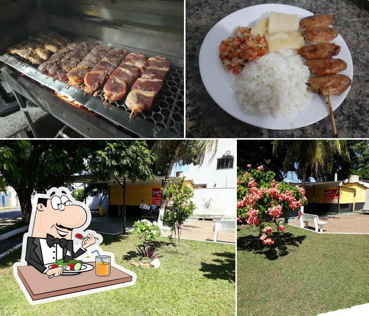 Esta é a ilustração apresentando comida e exterior no Francys Lanches