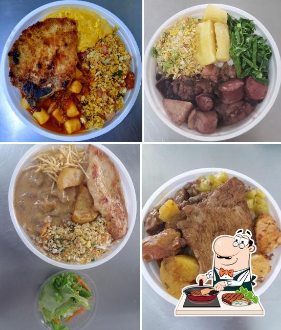 Garfo e Faca Marmitaria serve refeições de carne