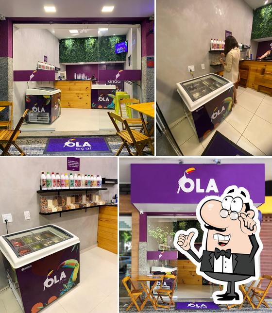 O interior do Ola Açaí Copacabana