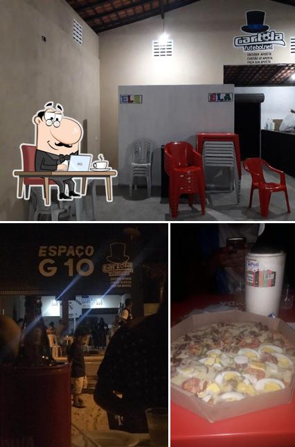 Entre diferentes coisas, interior e comida podem ser encontrados no Espaço G10