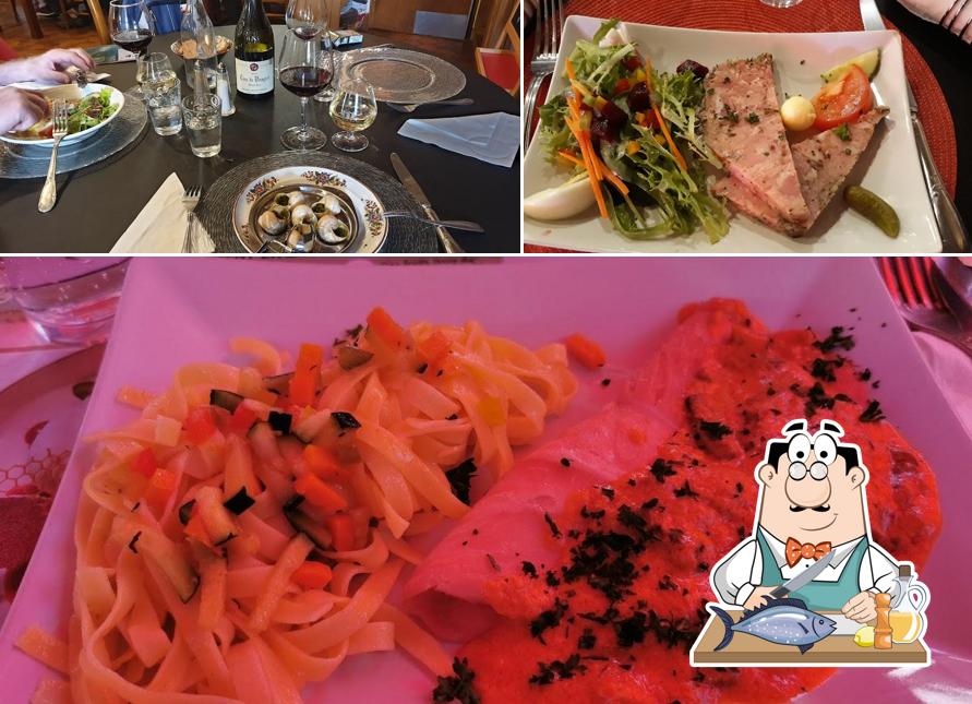 Grilled salmon at La Vieille Auberge Du Lac