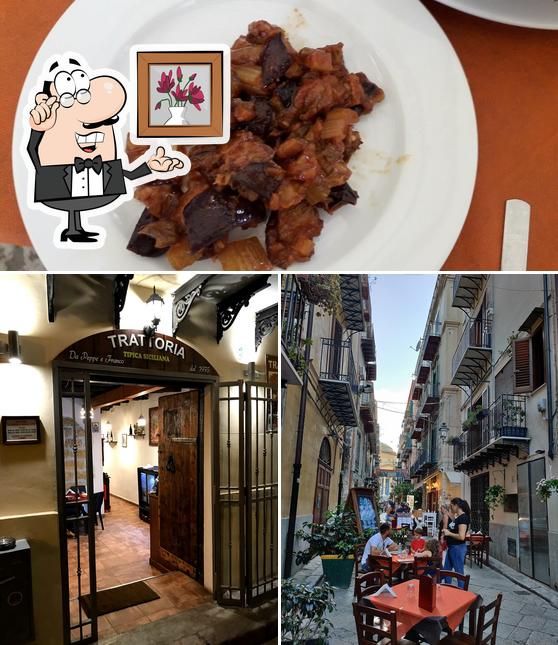 Tra le diverse cose da Trattoria Typical Siciliana Da Peppe e Franco si possono trovare la interni e cibo