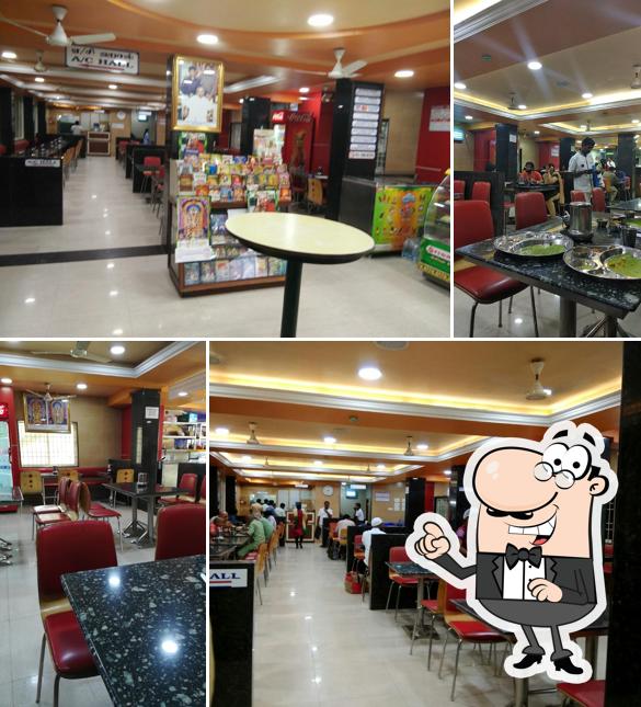 The interior of Saravana Bhavan