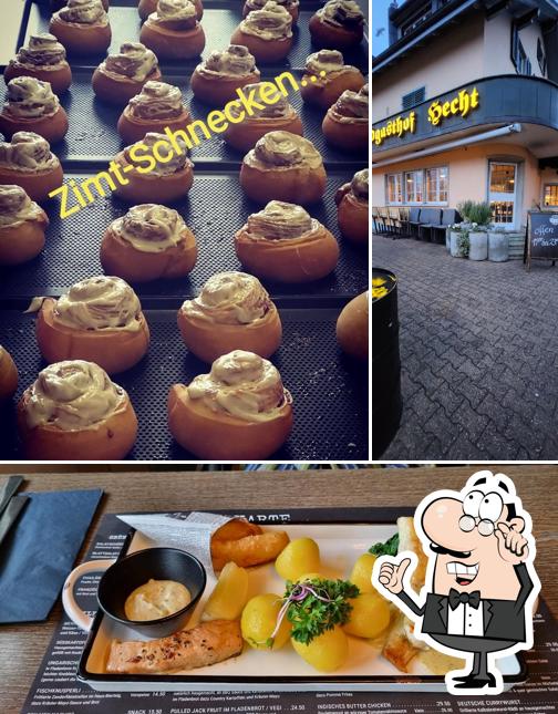 Dai un’occhiata alla immagine che presenta la interni e cibo di Restaurant Hecht - chrüz & quer