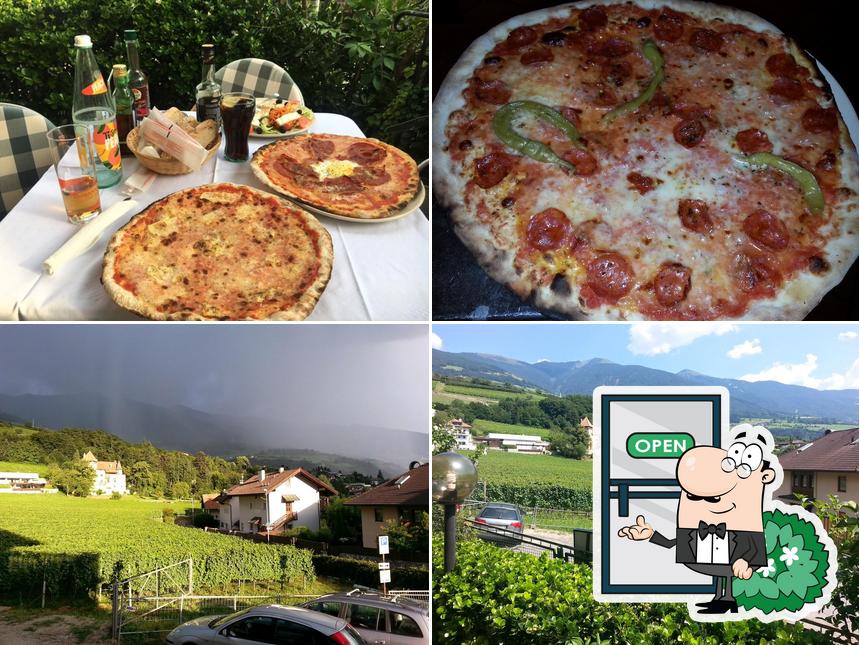 Guarda la immagine che presenta la esterno e cibo di Pizzeria Hirscherstube