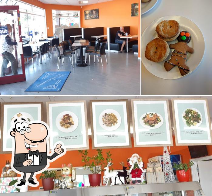The image of Wanganui East Bakery And Coffee’s interior and cake
