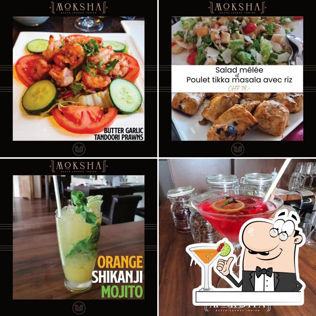 Dai un’occhiata alla immagine che raffigura la bevanda e cibo di Moksha Resto-Lounge