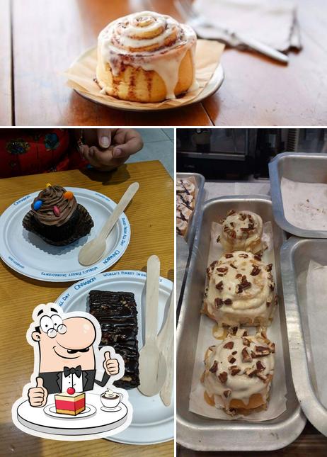 Cinnabon serves a selection of sweet dishes