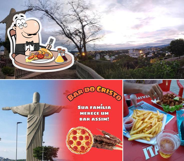Escolha pizza no Bar Do Cristo
