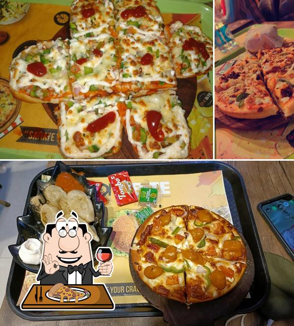 Pick different kinds of pizza