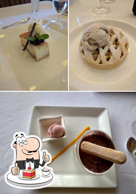 The Restaurant offers a variety of desserts