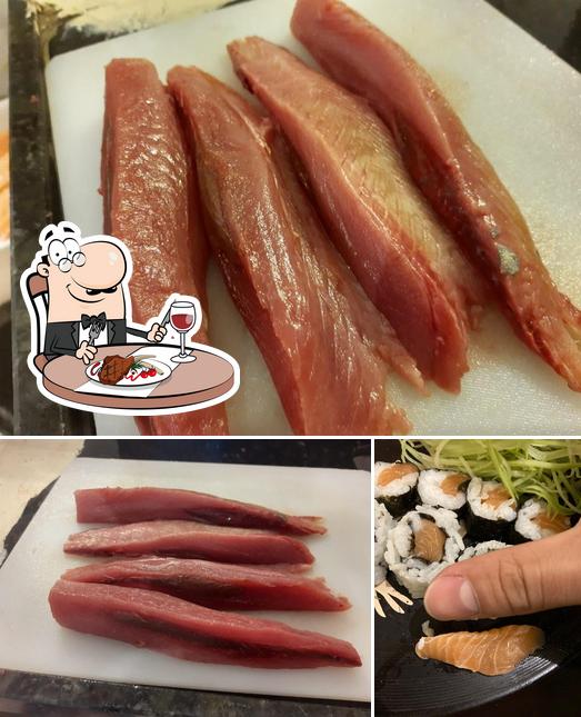 Escolha pratos de carne no Nakkoa sushi