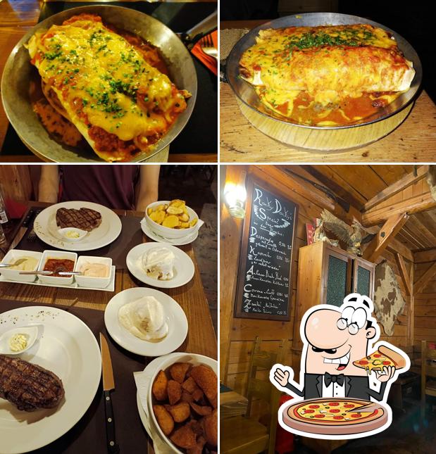 Elige una pizza en Rocky Docky's Western-Steak-House