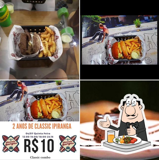 Comida em Classic Burger