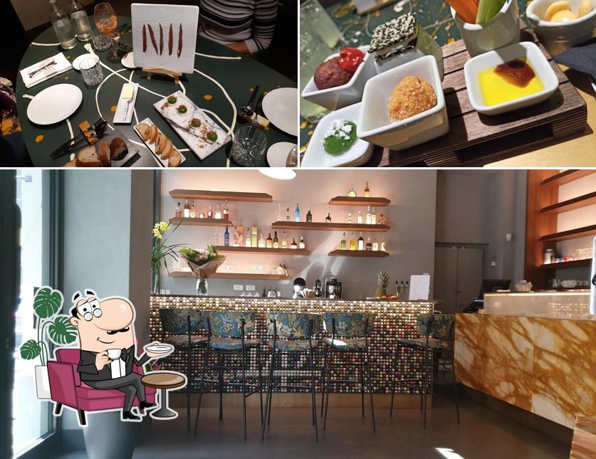 Questa è la foto che presenta la interni e cibo di 142 Restaurant