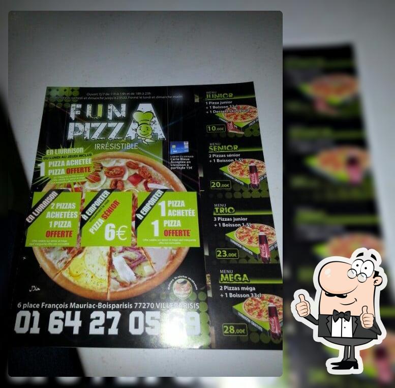 L'annonce publicitaire affiche les informations sur Fun pizza