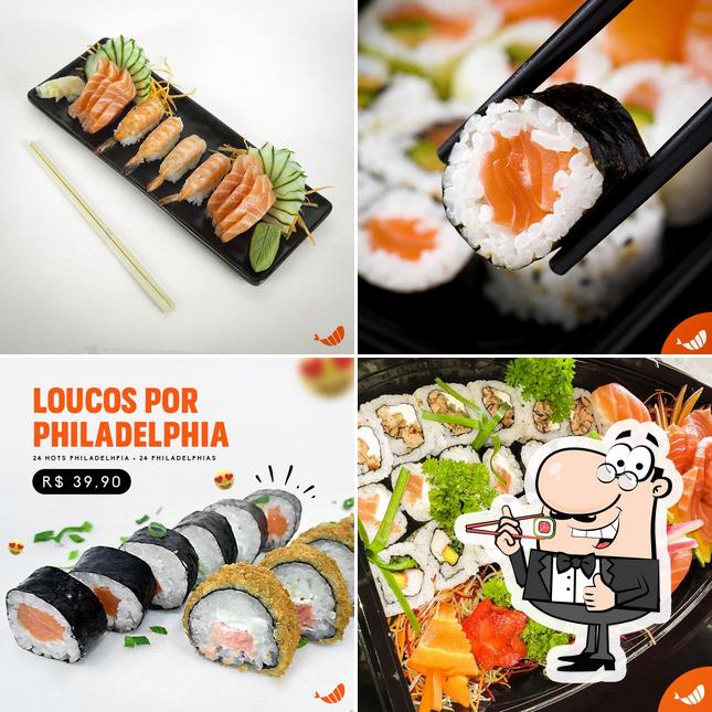 Peça diferentes opções de sushi