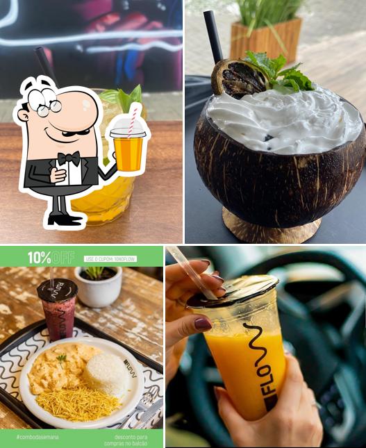 Seja Flow serve uma seleção de bebidas