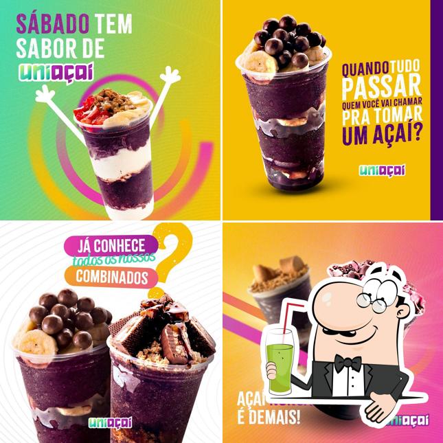 Desfrute de uma bebida no Uni Açaí